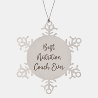 Load image into Gallery viewer, Best Nutrition Coach Ever Ornament Christmas Gift for Him Her Snowflake Ornament – front view
