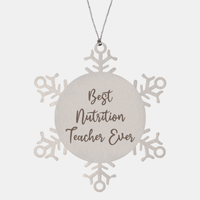 Load image into Gallery viewer, Best Nutrition Teacher Ever Ornament Christmas Gift for Him Her Snowflake Ornament – front view
