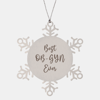 Load image into Gallery viewer, Best OB GYN Ever Ornament Christmas Gift for Him Her Snowflake Ornament – front view
