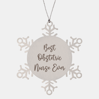 Load image into Gallery viewer, Best Obstetric Nurse Ever Ornament Christmas Gift for Him Her Snowflake Ornament – front view
