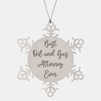 Load image into Gallery viewer, Best Oil and Gas Attorney Ever Ornament Christmas Gift for Him Her Snowflake Ornament – front view
