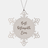 Load image into Gallery viewer, Best Osteopath Ever Ornament Christmas Gift for Him Her Snowflake Ornament – front view
