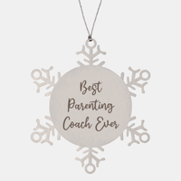 Load image into Gallery viewer, Best Parenting Coach Ever Ornament Christmas Gift for Him Her Snowflake Ornament – front view
