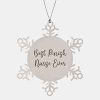 Load image into Gallery viewer, Best Parish Nurse Ever Ornament Christmas Gift for Him Her Snowflake Ornament – front view
