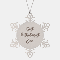 Load image into Gallery viewer, Best Pathologist Ever Ornament Christmas Gift for Him Her Snowflake Ornament – front view
