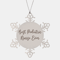 Load image into Gallery viewer, Best Pediatric Nurse Ever Ornament Christmas Gift for Him Her Snowflake Ornament – front view

