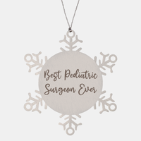 Load image into Gallery viewer, Best Pediatric Surgeon Ever Ornament Christmas Gift for Him Her Snowflake Ornament – front view

