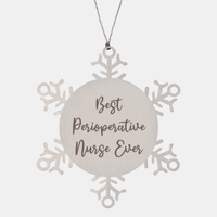 Load image into Gallery viewer, Best Perioperative Nurse Ever Ornament Christmas Gift for Him Her Snowflake Ornament – front view
