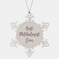 Load image into Gallery viewer, Best Phlebologist Ever Ornament Christmas Gift for Him Her Snowflake Ornament – front view
