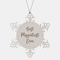 Load image into Gallery viewer, Best Physiatrist Ever Ornament Christmas Gift for Him Her Snowflake Ornament – front view
