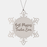 Load image into Gallery viewer, Best Physics Teacher Ever Ornament Christmas Gift for Him Her Snowflake Ornament – front view
