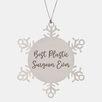 Load image into Gallery viewer, Best Plastic Surgeon Ever Ornament Christmas Gift for Him Her Snowflake Ornament – front view
