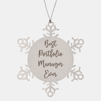 Load image into Gallery viewer, Best Portfolio Manager Ever Ornament Christmas Gift for Him Her Snowflake Ornament – front view

