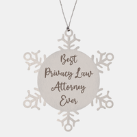 Load image into Gallery viewer, Best Privacy Law Attorney Ever Ornament Christmas Gift for Him Her Snowflake Ornament – front view
