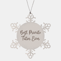 Load image into Gallery viewer, Best Private Tutor Ever Ornament Christmas Gift for Him Her Snowflake Ornament – front view
