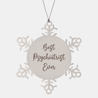 Load image into Gallery viewer, Best Psychiatrist Ever Ornament Christmas Gift for Him Her Snowflake Ornament – front view
