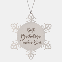 Load image into Gallery viewer, Best Psychology Teacher Ever Ornament Christmas Gift for Him Her Snowflake Ornament – front view
