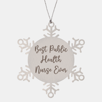 Load image into Gallery viewer, Best Public Health Nurse Ever Ornament Christmas Gift for Him Her Snowflake Ornament – front view
