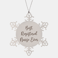 Load image into Gallery viewer, Best Registered Nurse Ever Ornament Christmas Gift for Him Her Snowflake Ornament – front view
