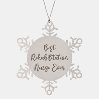 Load image into Gallery viewer, Best Rehabilitation Nurse Ever Ornament Christmas Gift for Him Her Snowflake Ornament – front view
