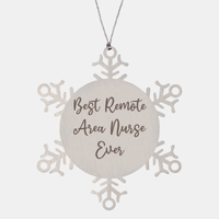 Load image into Gallery viewer, Best Remote Area Nurse Ever Ornament Christmas Gift for Him Her Snowflake Ornament – front view
