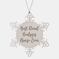 Load image into Gallery viewer, Best Renal Dialysis Nurse Ever Ornament Christmas Gift for Him Her Snowflake Ornament – front view

