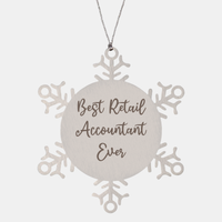 Load image into Gallery viewer, Best Retail Accountant Ever Ornament Christmas Gift for Him Her Snowflake Ornament – front view

