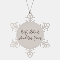 Load image into Gallery viewer, Best Retail Auditor Ever Ornament Christmas Gift for Him Her Snowflake Ornament – front view
