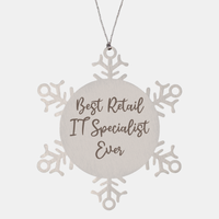 Load image into Gallery viewer, Best Retail IT Specialist Ever Ornament Christmas Gift for Him Her Snowflake Ornament – front view
