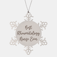 Load image into Gallery viewer, Best Rheumatology Nurse Ever Ornament Christmas Gift for Him Her Snowflake Ornament – front view
