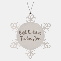 Load image into Gallery viewer, Best Robotics Teacher Ever Ornament Christmas Gift for Him Her Snowflake Ornament – front view
