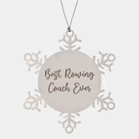 Load image into Gallery viewer, Best Rowing Coach Ever Ornament Christmas Gift for Him Her Snowflake Ornament – front view
