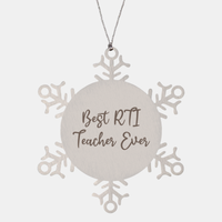 Load image into Gallery viewer, Best RTI Teacher Ever Ornament Christmas Gift for Him Her Snowflake Ornament – front view

