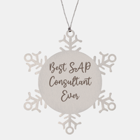 Load image into Gallery viewer, Best SAP Consultant Ever Ornament Christmas Gift for Him Her Snowflake Ornament – front view
