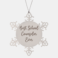 Load image into Gallery viewer, Best School Counselor Ever Ornament Christmas Gift for Him Her Snowflake Ornament – front view
