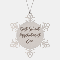 Load image into Gallery viewer, Best School Psychologist Ever Ornament Christmas Gift for Him Her Snowflake Ornament – front view
