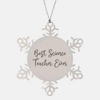 Load image into Gallery viewer, Best Science Teacher Ever Ornament Christmas Gift for Him Her Snowflake Ornament – front view
