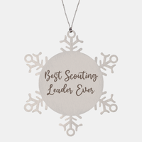 Load image into Gallery viewer, Best Scouting Leader Ever Ornament Christmas Gift for Him Her Snowflake Ornament – front view
