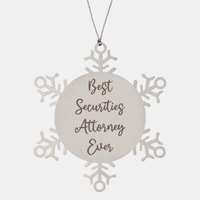 Load image into Gallery viewer, Best Securities Attorney Ever Ornament Christmas Gift for Him Her Snowflake Ornament – front view
