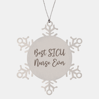 Load image into Gallery viewer, Best SICU Nurse Ever Ornament Christmas Gift for Him Her Snowflake Ornament – front view
