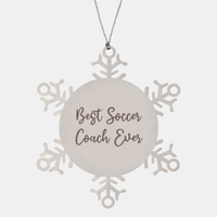 Load image into Gallery viewer, Best Soccer Coach Ever Ornament Christmas Gift for Him Her Snowflake Ornament – front view
