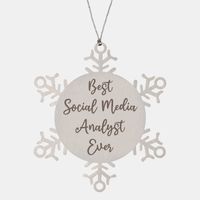 Load image into Gallery viewer, Best Social Media Analyst Ever Ornament Christmas Gift for Him Her Snowflake Ornament – front view
