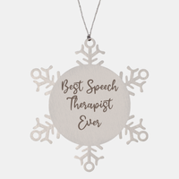 Load image into Gallery viewer, Best Speech Therapist Ever Ornament Christmas Gift for Him Her Snowflake Ornament – front view
