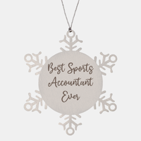 Load image into Gallery viewer, Best Sports Accountant Ever Ornament Christmas Gift for Him Her Snowflake Ornament – front view
