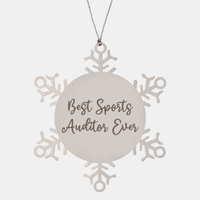 Load image into Gallery viewer, Best Sports Auditor Ever Ornament Christmas Gift for Him Her Snowflake Ornament – front view
