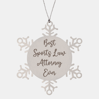 Load image into Gallery viewer, Best Sports Law Attorney Ever Ornament Christmas Gift for Him Her Snowflake Ornament – front view
