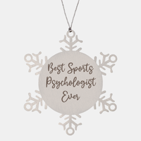 Load image into Gallery viewer, Best Sports Psychologist Ever Ornament Christmas Gift for Him Her Snowflake Ornament – front view
