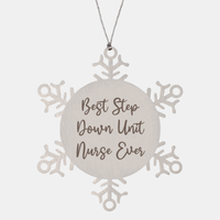 Load image into Gallery viewer, Best Step Down Unit Nurse Ever Ornament Christmas Gift for Him Her Snowflake Ornament – front view

