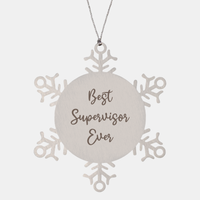 Load image into Gallery viewer, Best Supervisor Ever Ornament Christmas Gift for Him Her Snowflake Ornament – front view
