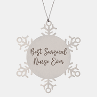 Load image into Gallery viewer, Best Surgical Nurse Ever Ornament Christmas Gift for Him Her Snowflake Ornament – front view
